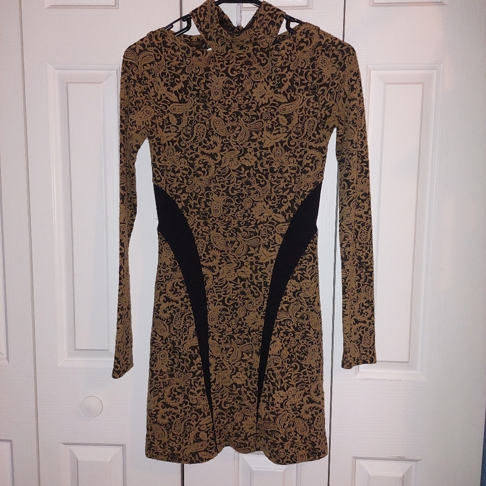 Free People Brocade Mini Dress Sz XS